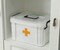 White Empty Medical Box for Home Emergency Supplies, Travel, Car, and Dorms – Compact First Aid Box with Handle, Detachable Tray and Locking Lid – Medical Organizer and First Aid Kit Storage